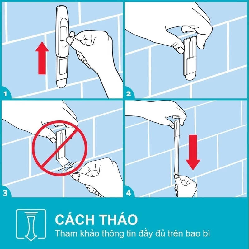 Móc dán tường nhà tắm Command™ 17001b - Chịu lực 1.3 kg - 2 cái/vỉ - 7012591952, , large image number null